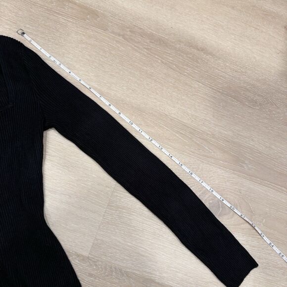 Abercrombie Fitch Sweetheart Square Neck Knit Bodysuit M Balletcore Goth Grunge - Picture 11 of 12